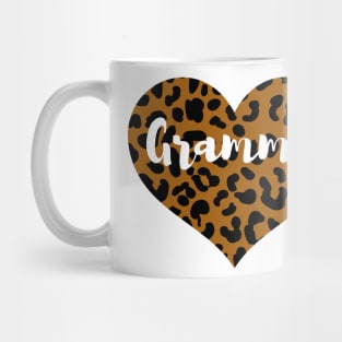 Cute Leopard Print Grammy Heart Mug